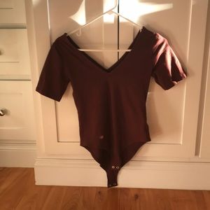 V neck bodysuit